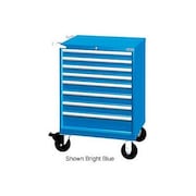 LISTA INTERNATIONAL Lista 28-1/4"W Mobile Cabinet, 8 Drawer, 90 Compart - Light Gray, Individual Lock XSST0750-0801MLGRG